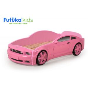 Postel auto LIGHT 3D F-Mustang růžová