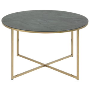 Konferenční stolek s deskou v dekoru šedého mramoru Alisma