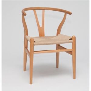 Jídelní židle Wicker inspirovaná Wishbone přírodní