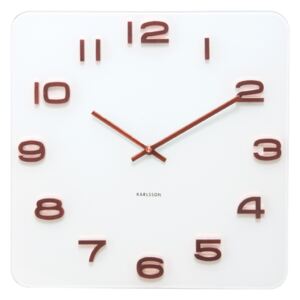 Nástěnné hodiny Vintage copper numbers 35 x 35 cm bílé - Karlsson