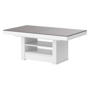 Rozkládací Konferenční stolek Amalfi Lux šedý Mat + bílý lesk