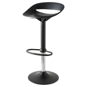 Connubia Barová židle Cosmopolitan, výška sedu 56 až 81 cm, CB1944 Podnoží: Matný černý lak (kov), Sedák: Polypropylen matný - Black (černá)