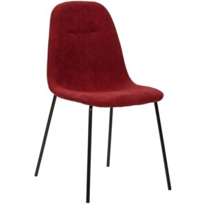 Červená látková jídelní židle Marckeric Renne