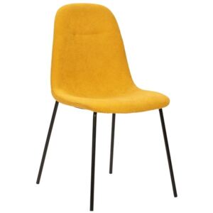Žlutá látková jídelní židle Marckeric Renne