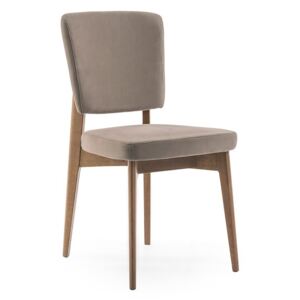 Connubia Jídelní židle Escudo, dřevo, umělá kůže, CB1526 Podnoží: Přírodní jasan (dřevo), Sedák: Látka Berna - Sand (písková)