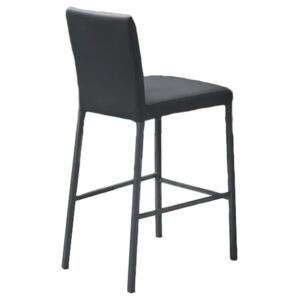Connubia Barová židle Garda, výška sedu 65 cm, CB1688 Podnoží: Matný černý lak (kov), Sedák: Umělá kůže Ekos - Black (černá)