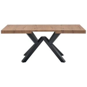 Connubia Rozkládací jídelní stůl Mikado, dřevěný, CB4789-R Rozměr: 130(180)x90 cm, Deska: Melamin Beton Grey (dřevo), Báze (rám+nohy): Matný bílý lak (dřevo)