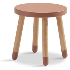 Růžová dětská stolička Flexa Play, ø 30 cm