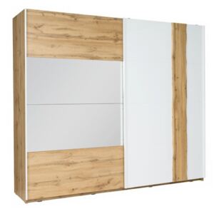 2-dveřová skříň, dub wotan/bílá, VODENA 200