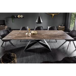 Jedálenský stôl ZEUS 180-260 cm - sivohnedá