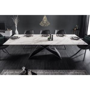 Jedálenský stôl ZEUS 180-260 cm - bielosivá
