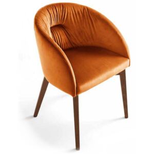 Connubia Čalouněná židle Rosie Soft, dřevo, látka/um.kůže, CB1910 Podnoží: Wenge (dřevo), Sedák: Látka Venice - Sand (písková)