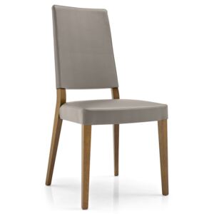 Connubia Jídelní židle Sandy, dřevo, látka/umělá kůže, CB1260 Podnoží: Wenge (dřevo), Sedák: Látka Berna - Sand (písková)