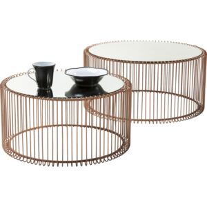 KARE DESIGN Konferenční stolek Wire Copper (2/Set)