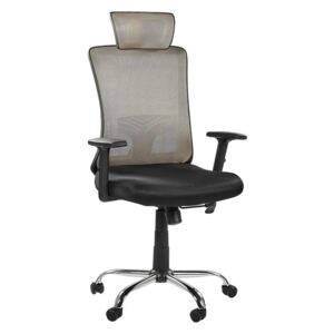 Otočná kancelářská židle taupe / černá NOBLE