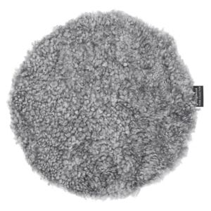 Skinnwille Kožešina na židli Curly Charcoal, šedá, Ø34 cm