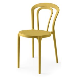 Connubia Židle Caffè, plast, CB1970 Podnoží: materiál shodný se sedákem, Sedák: Polypropylen matný - Black (černá)