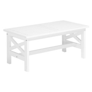 Stůl z akátového dřeva 100 x 55 cm bílý BALTIC II