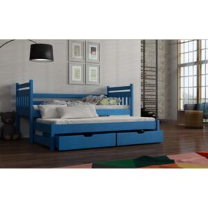 Dětská postel se šuplíky 90x190 DEBRA - modrá