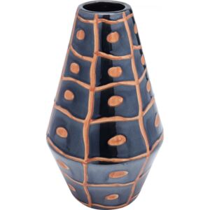 KARE DESIGN Černá keramická váza Mocca Dots 35cm