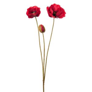 Animadecor Umělá květina - Vlčí mák červený 75cm