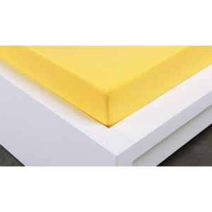 XPOSE ® Jersey prostěradlo Exclusive dvoulůžko - žlutá 200x220 cm