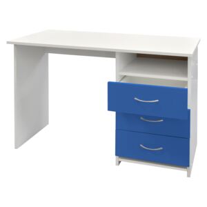 Psací stůl AMOS modrá/bílá (Pracovní stůl)