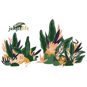 Yellow Tipi Sada samolepek Jungle Life, 120 x 70 cm