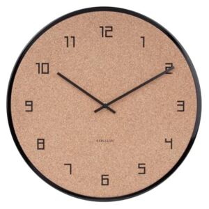 Nástěnné hodiny Dex, 40 cm, černá, korek