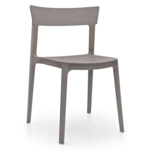 Calligaris Židle Skin, venkovní, plast, CS1391 Podnoží: materiál shodný se sedákem, Sedák: Polypropylen matný - Black (černá)