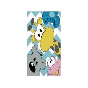 Kusový koberec Kiddo A1084 multi - zvířátka Žlutá, Modrá, Šedá, Rozměr 80x150 cm Vopi