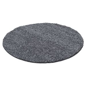 Ayyildiz Kusový koberec Shaggy Life 1500 šedý vysoký vlas, kulatý 080x080 cm