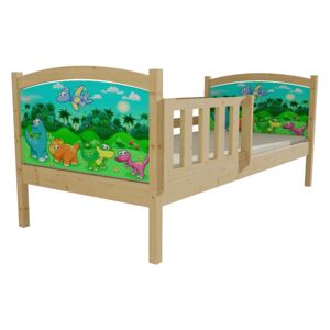 Dětská postel DP 013 80 x 160 cm surové dřevo #14 lion