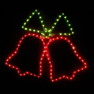 ACA Lighting LED vánoční zvonky do okna 50W/230V/IP44/108 LED
