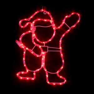 ACA Lighting LED vánoční Santa do okna 72 LED/12W/230V/IP44, červená barva