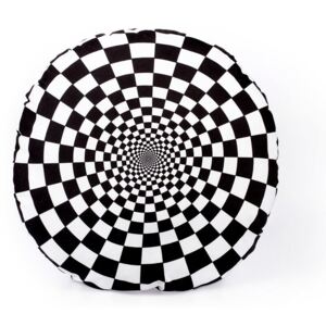 Škodák Dětský 3D polštářek - Černo-bílá šachovnice 32x32cm