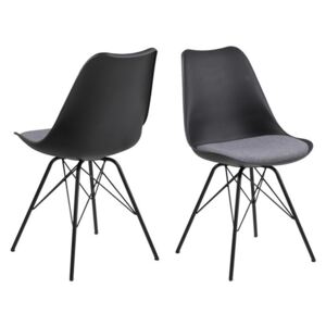 Designová židle Nasia černá / šedá