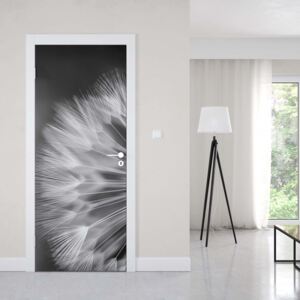 GLIX Fototapeta na dveře - Dandelions Nature Black And White | 91x211 cm