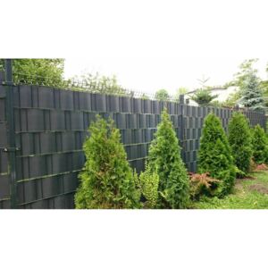 Clona na drátěný plot PVC - 19x2600 cm - šedá