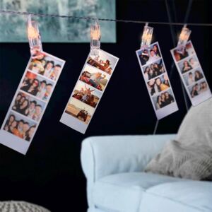 Světelný řetěz s LED kolíčky na fotografie s 60 LED kolíčky