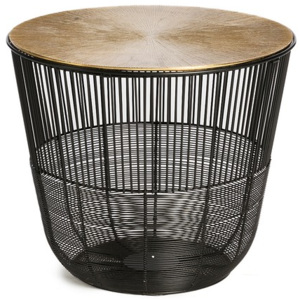 Příruční stolek v černé barvě Simla Circlem, ⌀ 38 cm