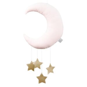 Cotton & Sweets Závěsný Měsíc s hvězdičkami, Pink