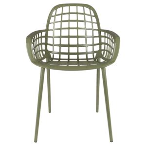 Zelená zahradní židle MILANO (kovová - stohovatelná)