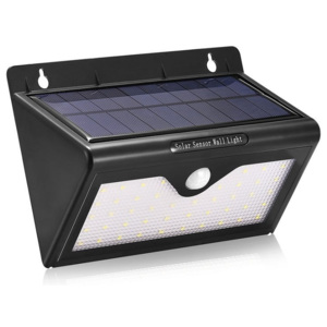 IQTECH Car solární venkovní světlo, 46 LED, pohybový sensor, bezdrátové, černé