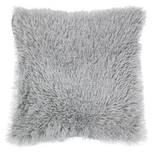 Luxusní deka s dlouhým vlasem - Světle šedá - Povlak na polštář 40x40 cm