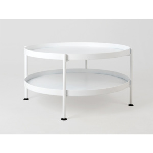 Bílý konferenční stolek Custom Form Hanna, ⌀ 60 cm