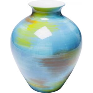 KARE DESIGN Modrá porcelánová váza Arte Colore Turquoise 28cm