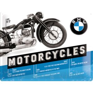 Nostalgic Art Plechová cedule – BMW (Motorcycles timeline) 30x40 cm