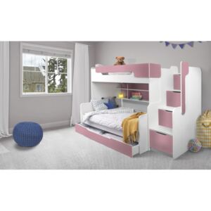 Patrová postel Harry 3 růžová
