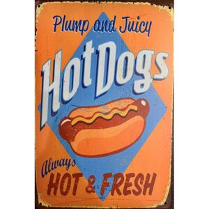 Cedule Hot Dogs 30cm x 20cm Plechová cedule